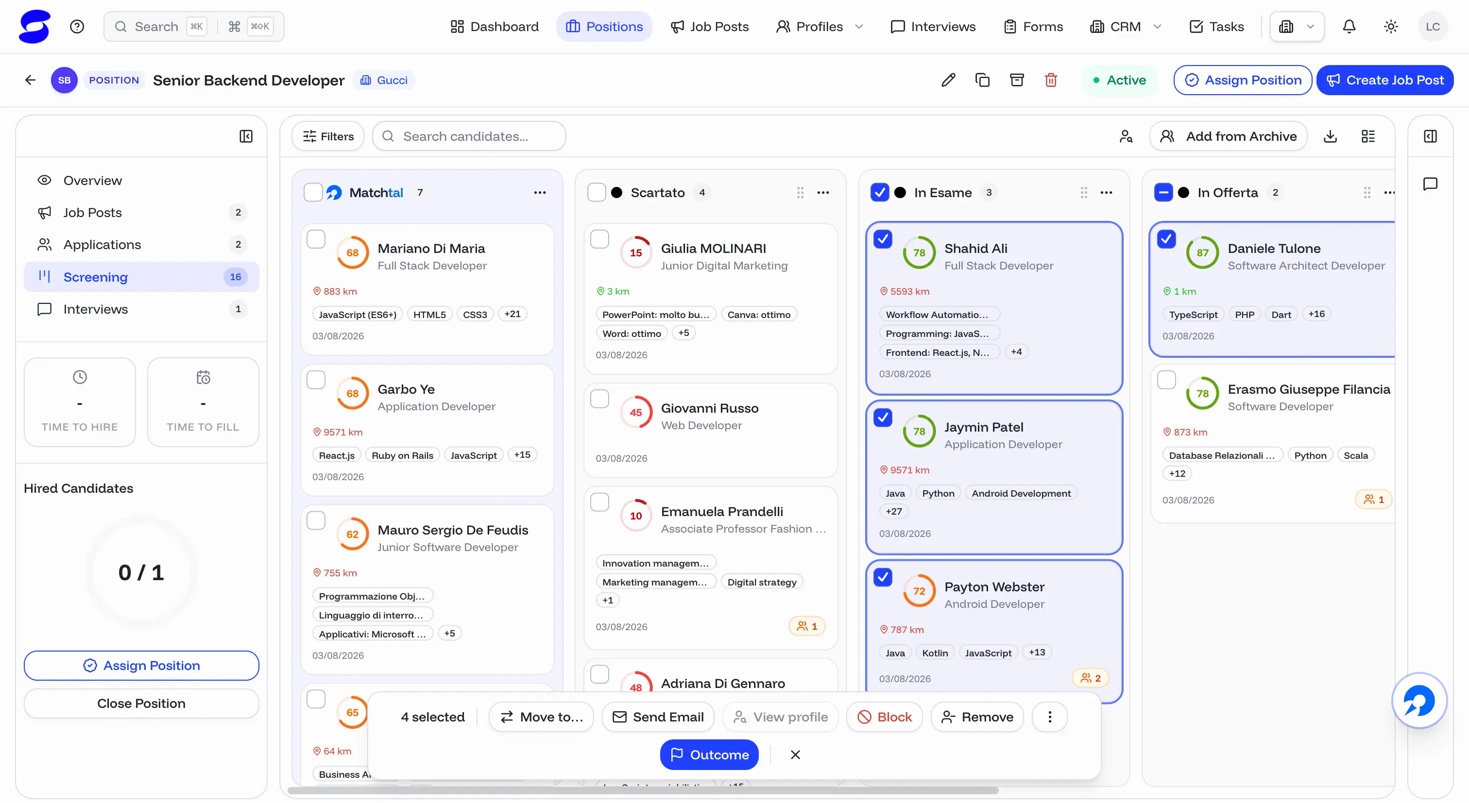 Spods recruiting CRM for managing candidate relationships